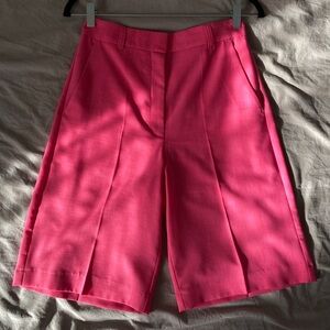 H&M Bright Pink Tailored Bermuda Shorts